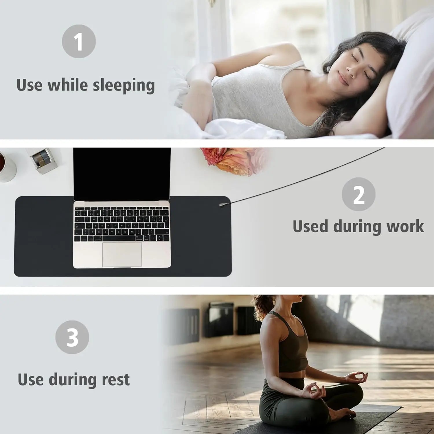 MAXSHARER Earthing 40*60cm SBR Sponge Mouse mat Grounding sleep mat conductive leather foot mat desk mat for Better healthy