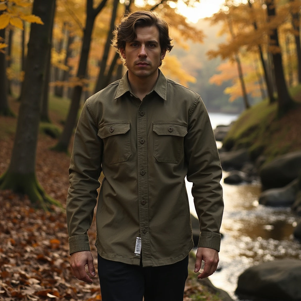 Graves™ - 2024 Chemise Cargo Vintage à Revers